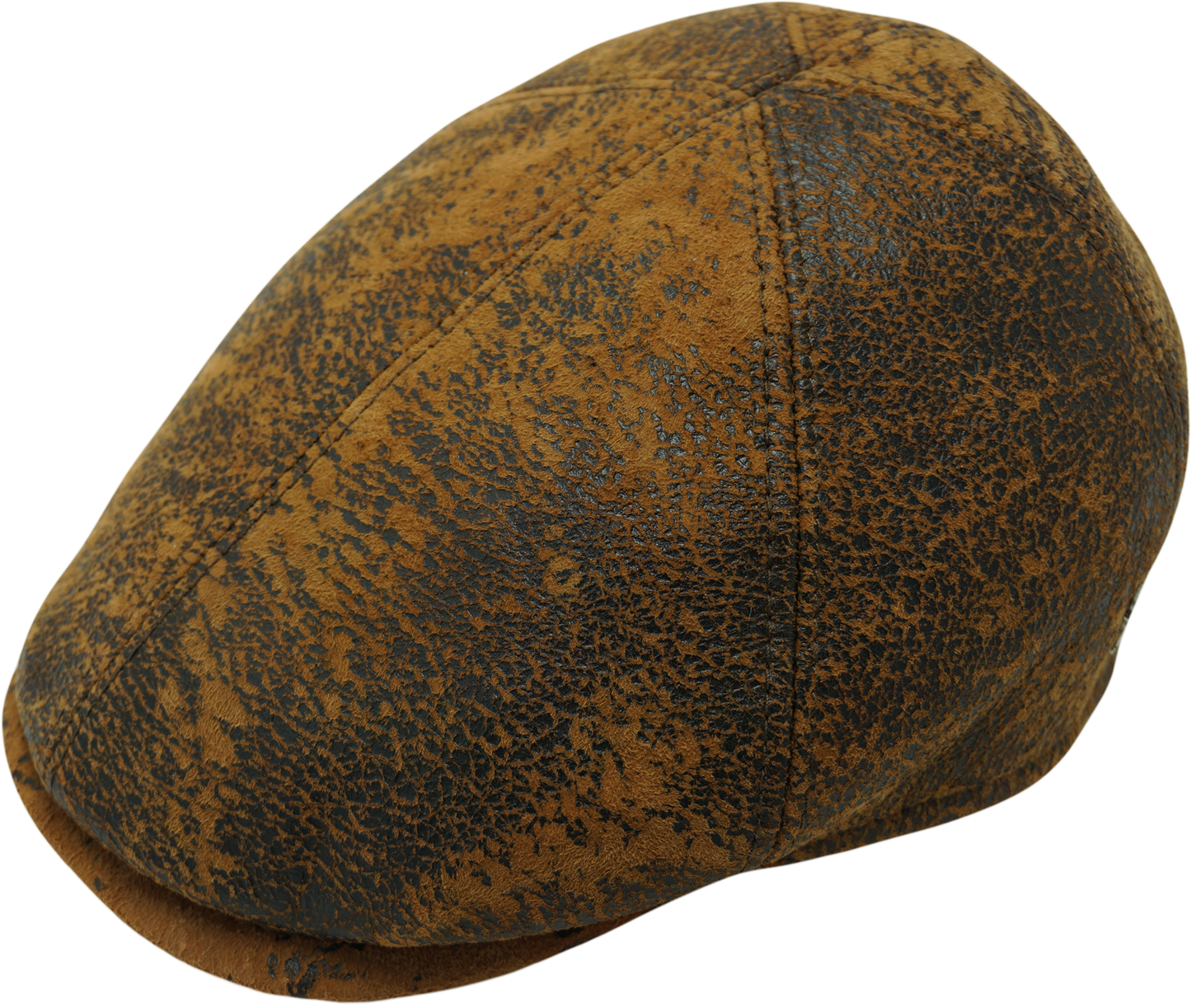 Patchwork Flat Cap (Genuine Leather)