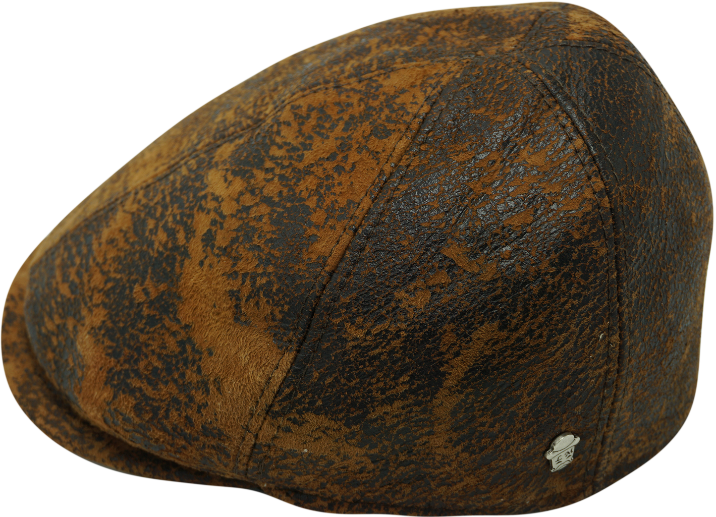 Patchwork Flat Cap (Genuine Leather)