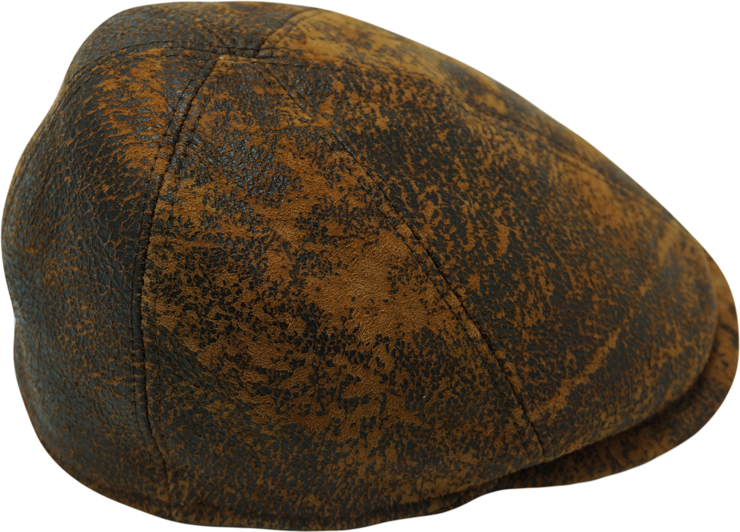 Patchwork Flat Cap (Genuine Leather)