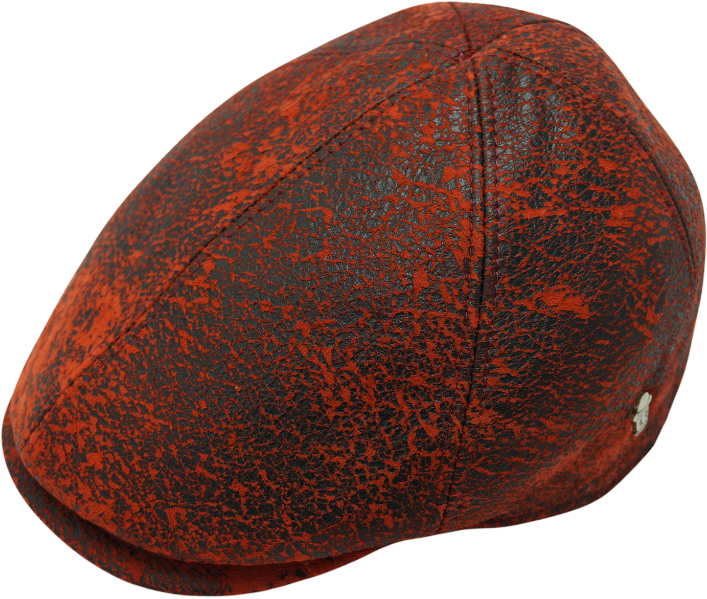 Patchwork Flat Cap (Genuine Leather)