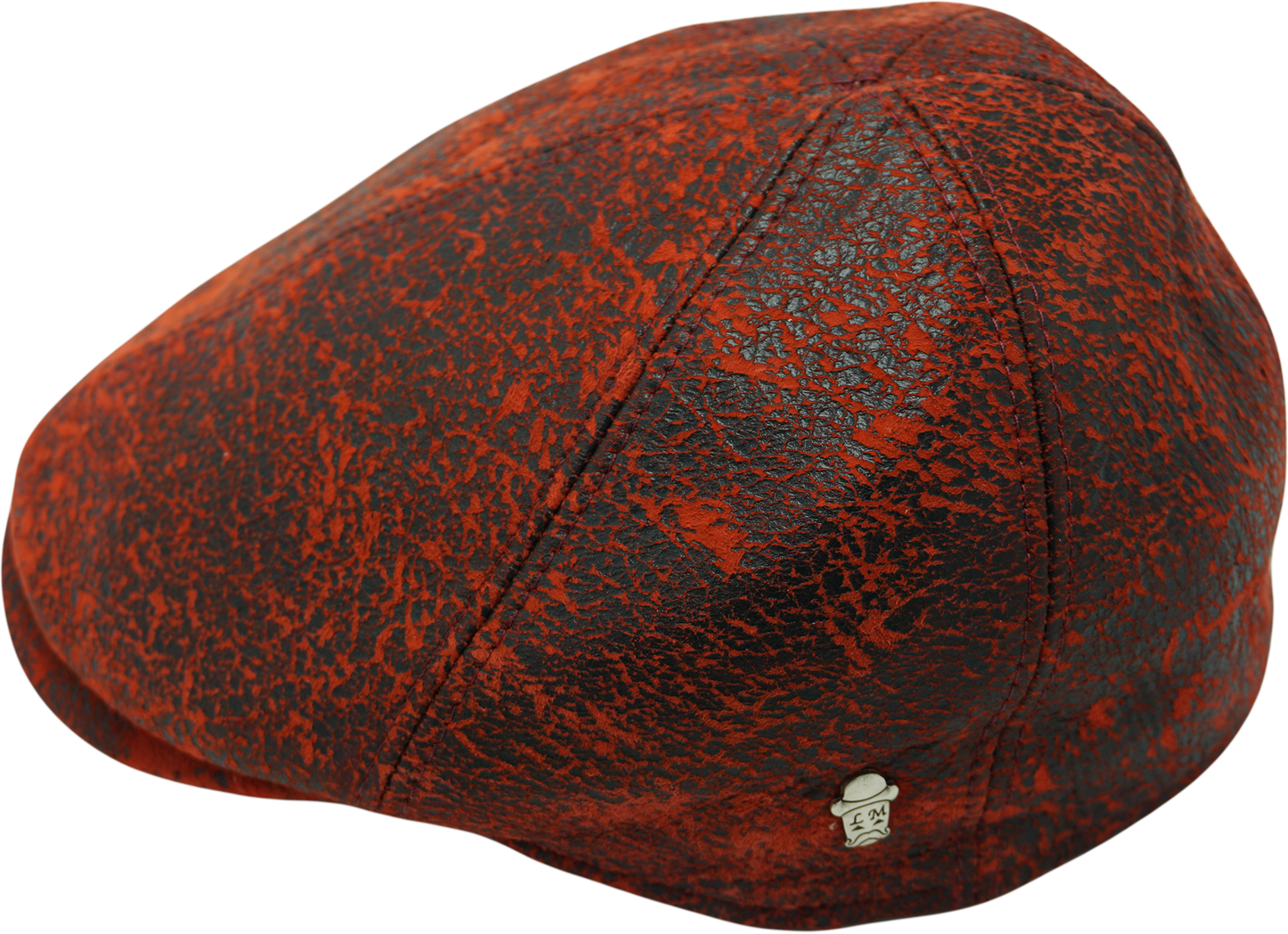 Patchwork Flat Cap (Genuine Leather)
