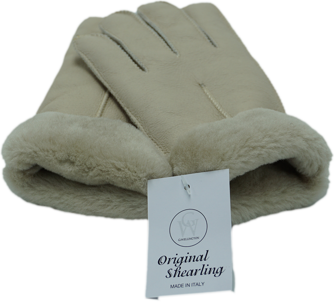 GUANTI IN PELLE Marrone chiaro guanti da uomo o da donna in lana di montone  marrone guanti da neve guanti in pelle di pecora guanti in pelle di agnello  -  Italia