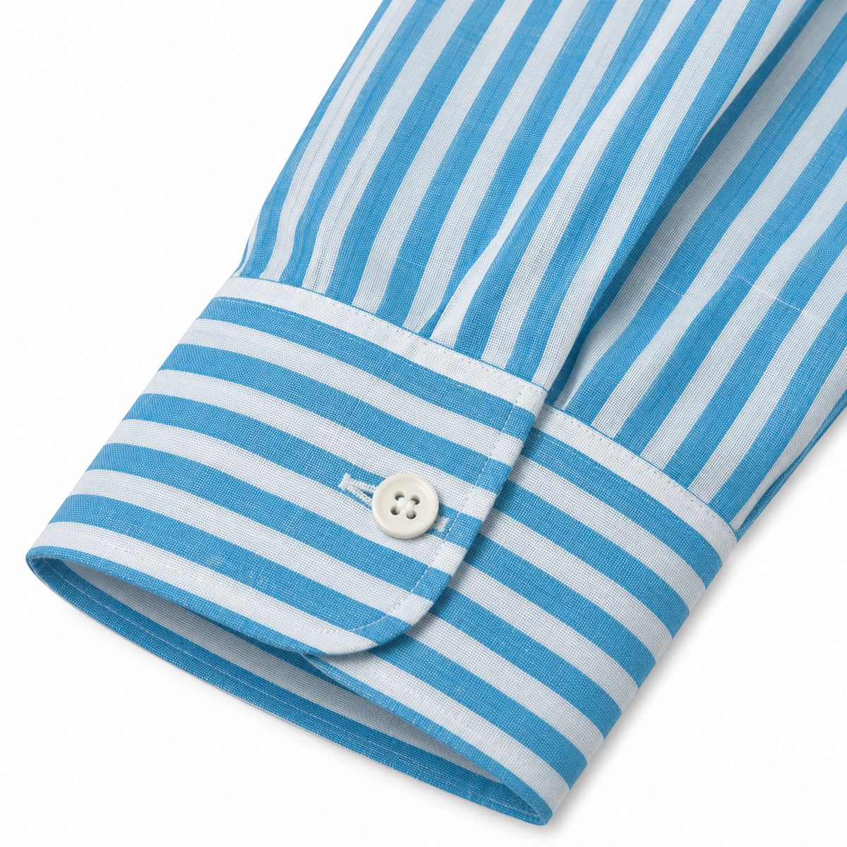 Camicia Lino Righe - 100700 Turchese