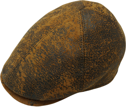 Patchwork Flat Cap (Genuine Leather)