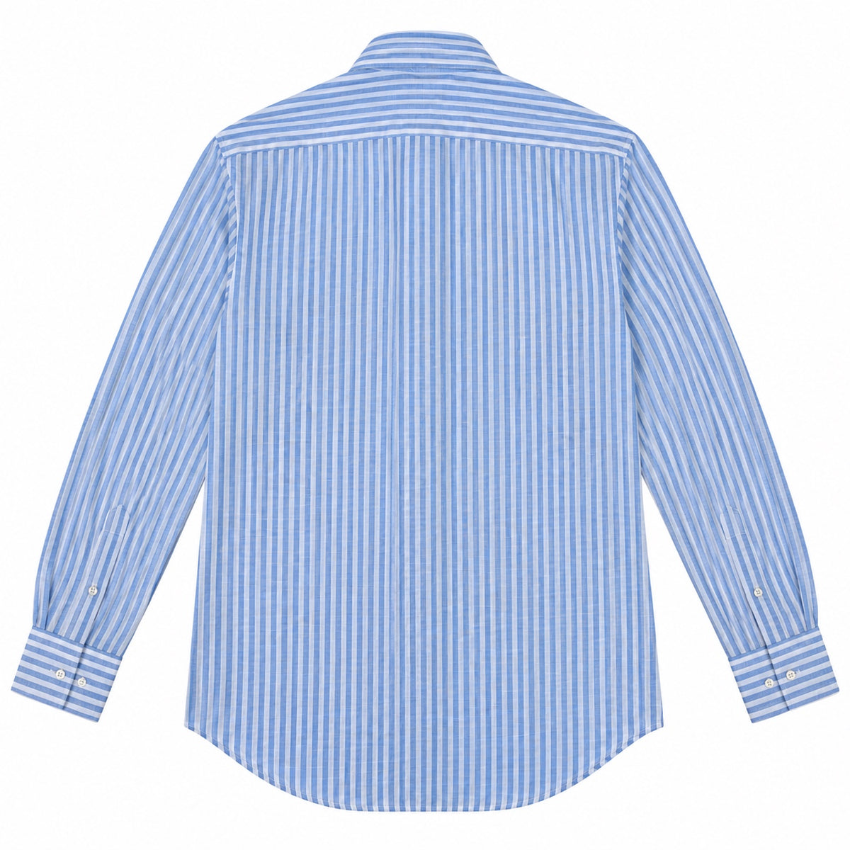 Camicia Lino Righe - 100700 Celeste