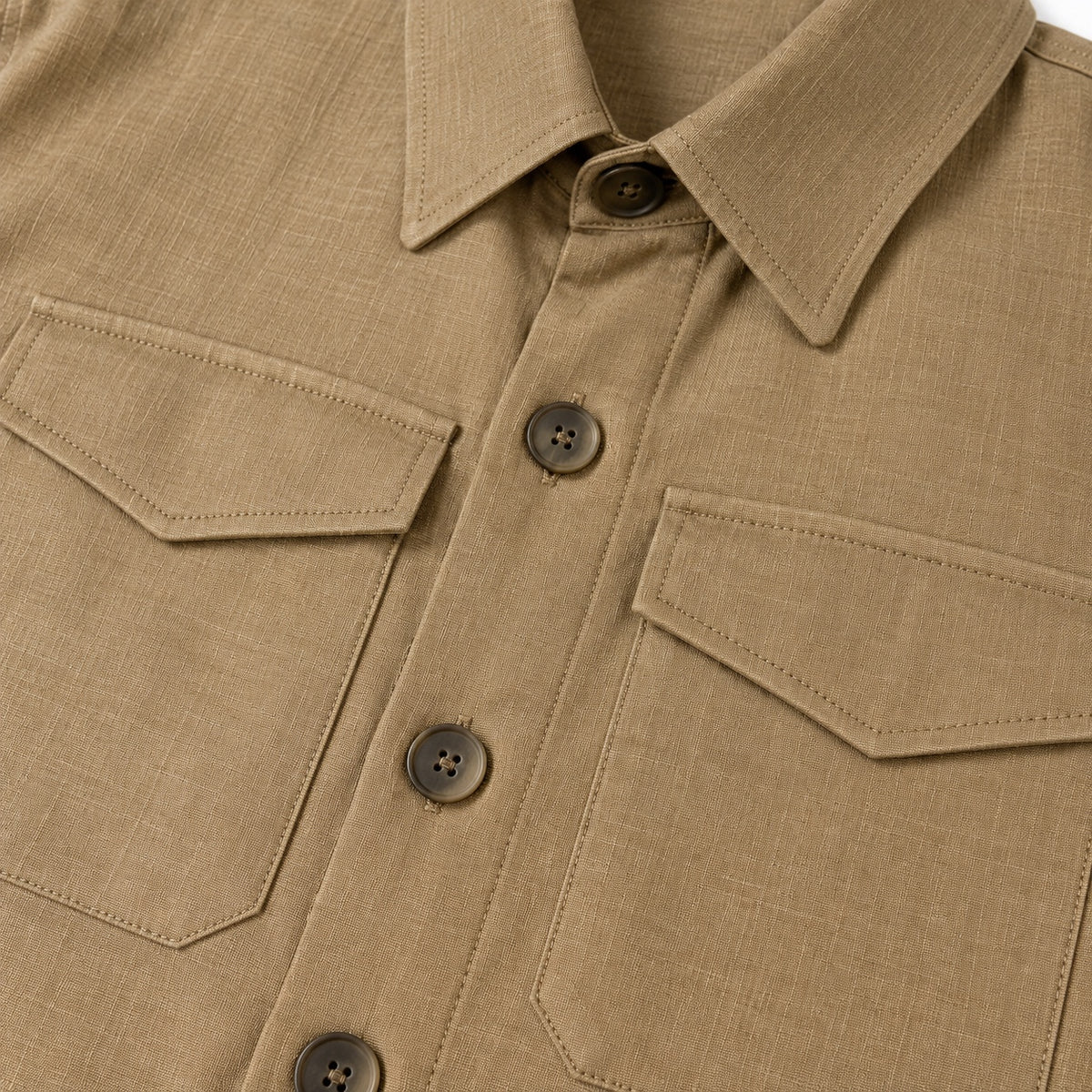Giacca Camicia Lino - Over Shirt Beige