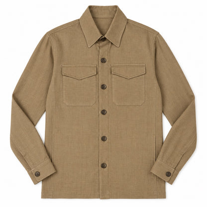 Giacca Camicia Lino - Over Shirt Beige