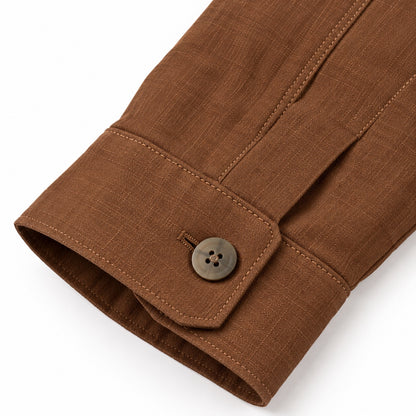 Giacca Camicia Lino - Over Shirt Bruciato