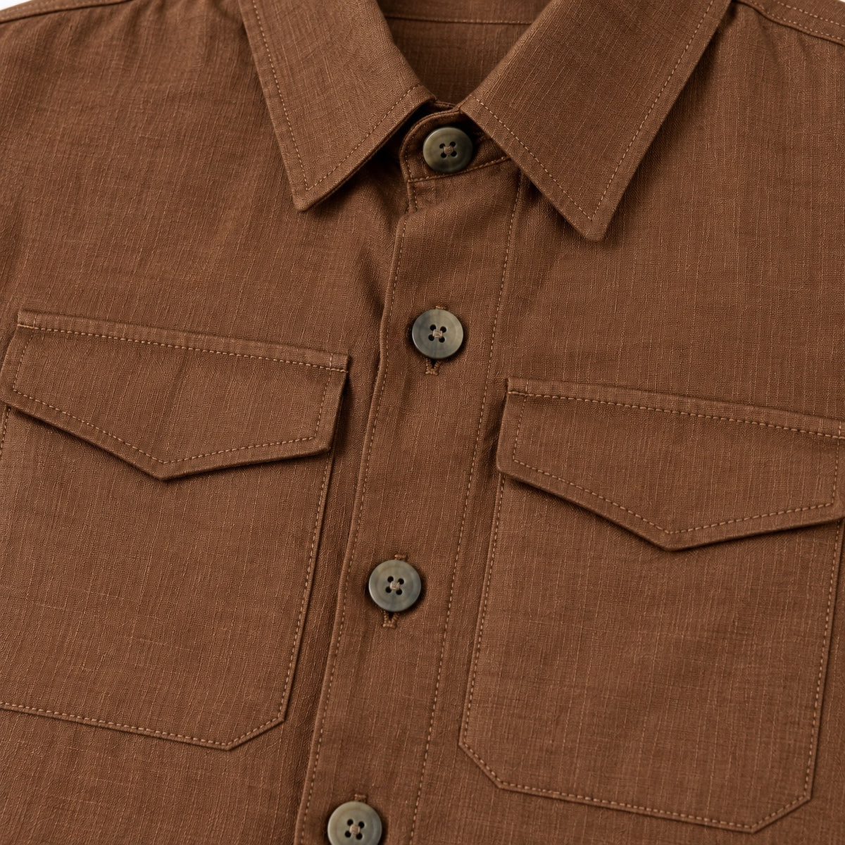 Giacca Camicia Lino - Over Shirt Bruciato