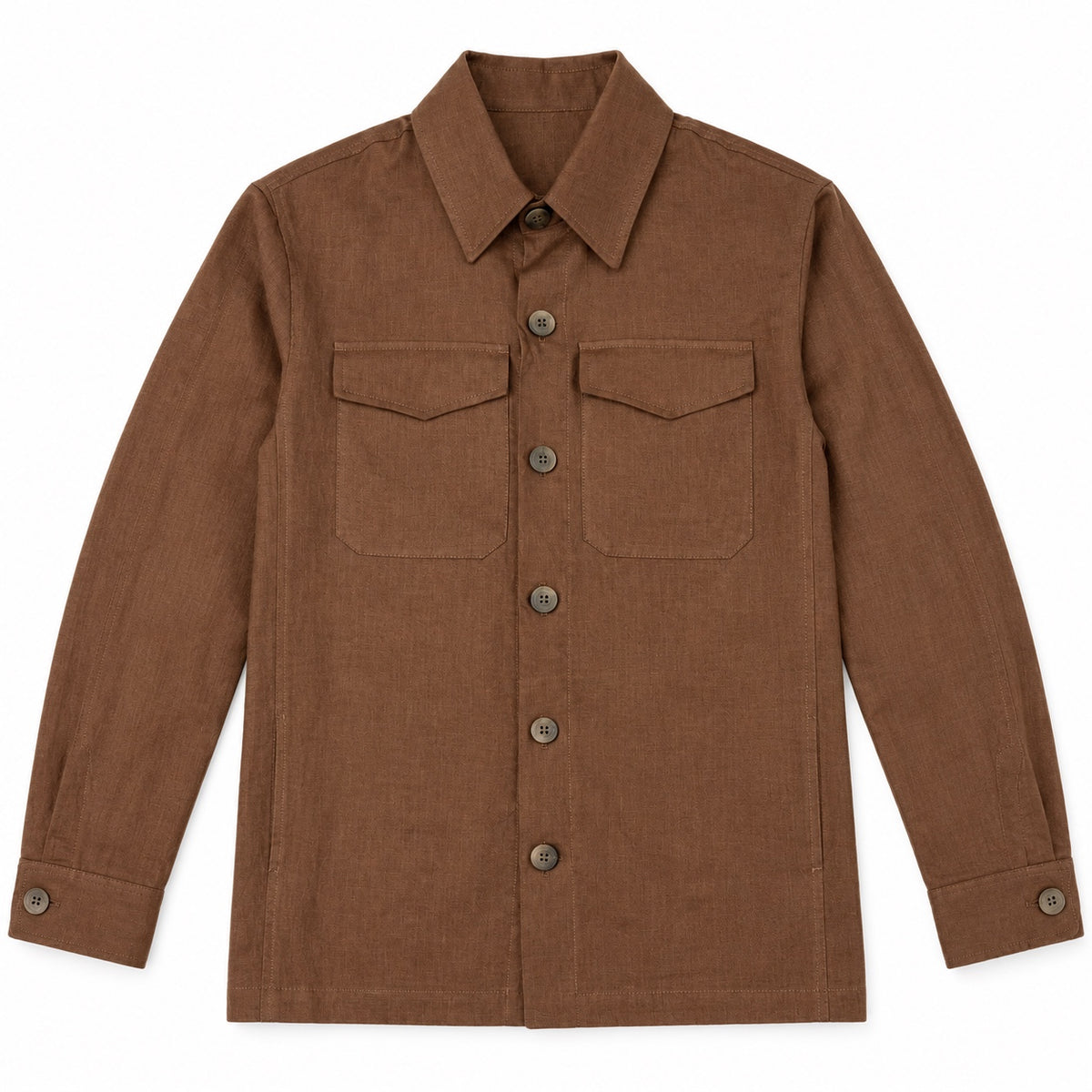 Giacca Camicia Lino - Over Shirt Bruciato