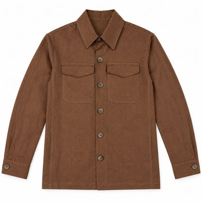 Giacca Camicia Lino - Over Shirt Bruciato