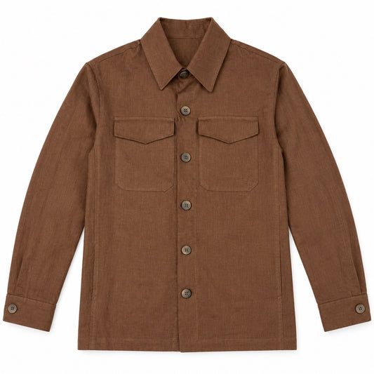 Giacca Camicia Lino - Over Shirt Bruciato