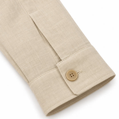 Giacca Camicia Lino - Over Shirt Panna