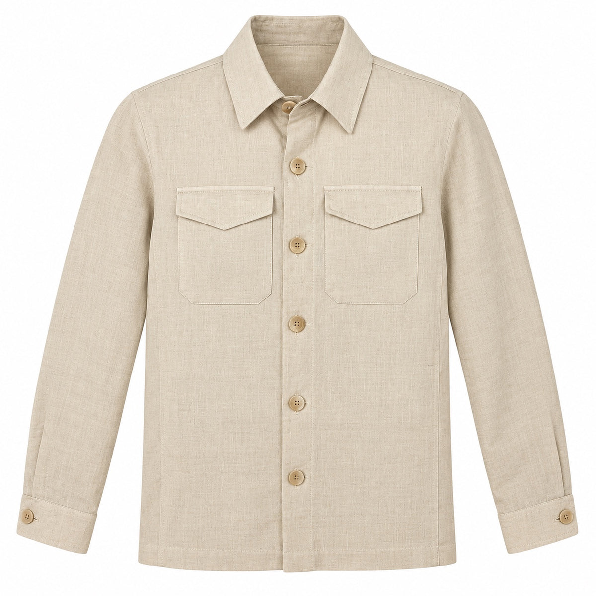 Giacca Camicia Lino - Over Shirt Panna