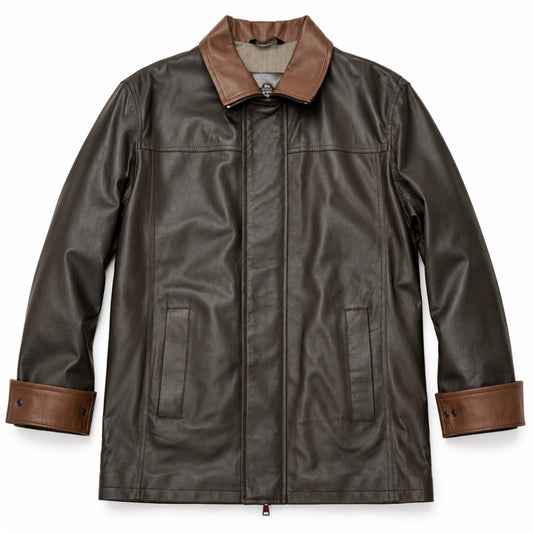 Cappotto Paolo In Pelle - Napline Moro