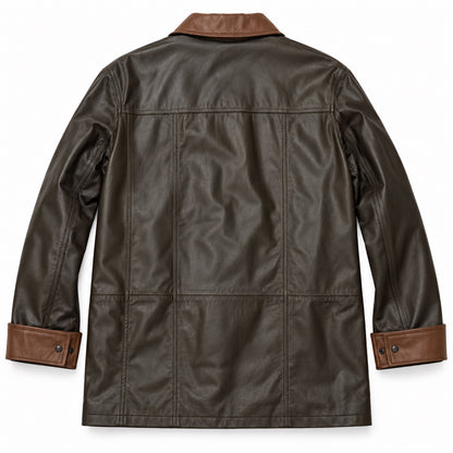 Cappotto Paolo In Pelle - Napline Moro