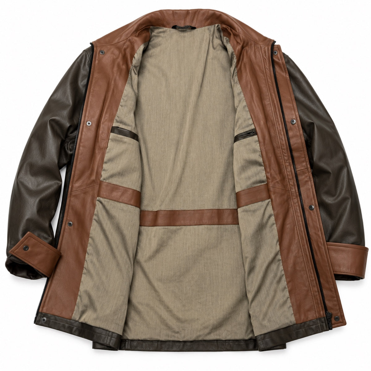 Cappotto Paolo In Pelle - Napline Moro