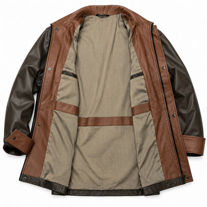 Cappotto Paolo In Pelle - Napline Moro