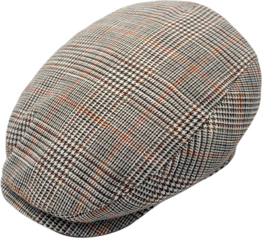 Boston Stripes Flat Cap (Linen)