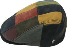 Upload the image to the Gallery viewer, Patchwork Flat Cap (Genuine Leather)
